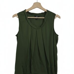 Talbots  Silk Stretch Sleeveless Top | Olive Green | Size 16P